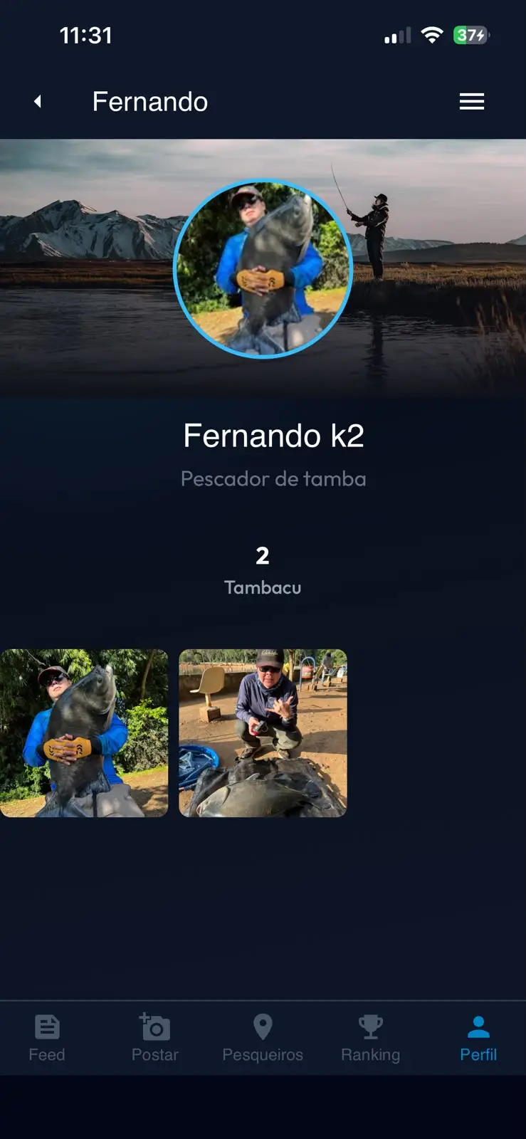 Funcionalidade de registro de captura no app Pescamais