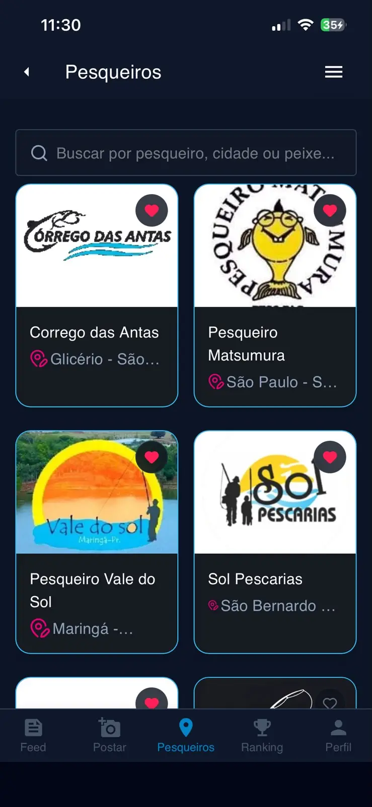 Funcionalidade de registro de captura no app Pescamais